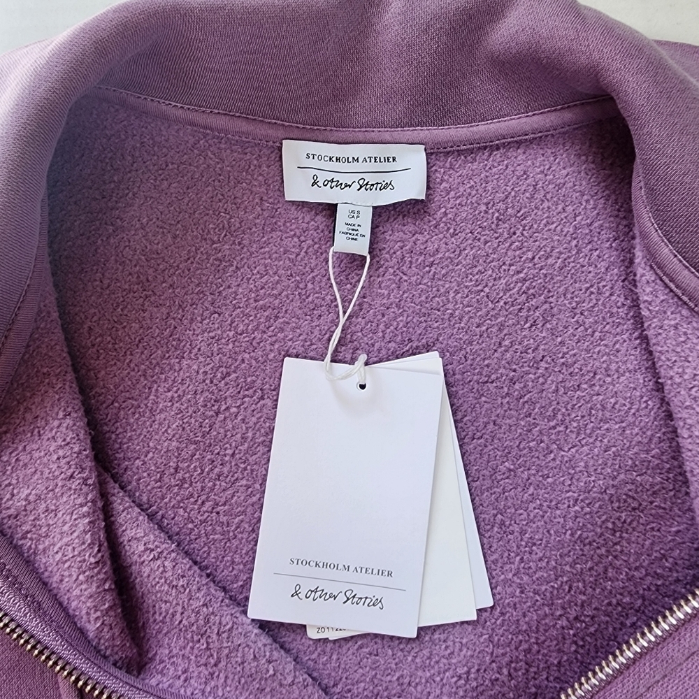 NEW | & Other‎ Stories | Half Zip Sweatshirt,  Small - Picture 5 of 12